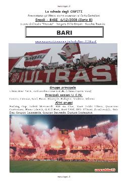 La sceda degli avversari: gli Ultras del Bari 