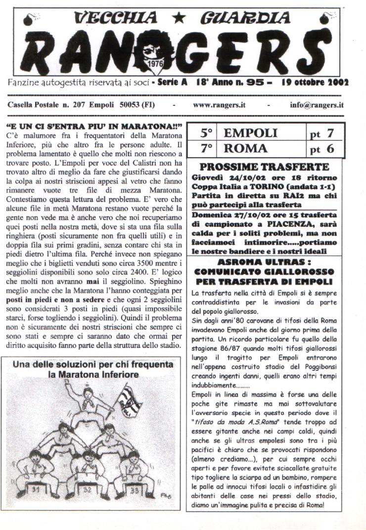 Fanzine 95 Empoli-Roma pagina 1