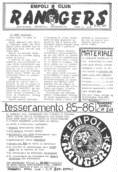 Il primo numero storico della fanzine Rangers: 1/12/1985